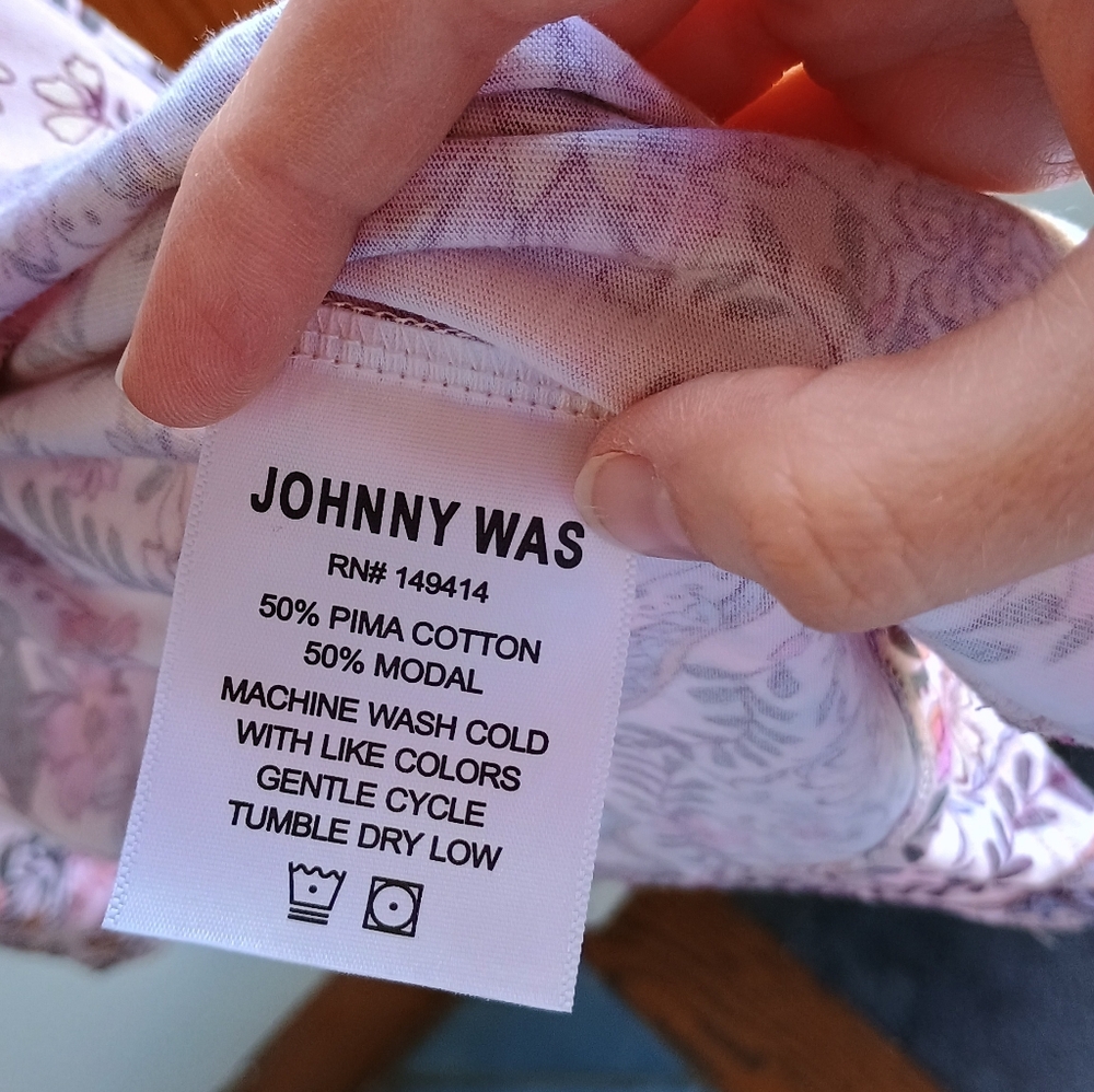 NEW With Tags Johnny Was The Jonesy Sleep Robe The Aussie Size Small Pink Floral - Picture 5 of 7